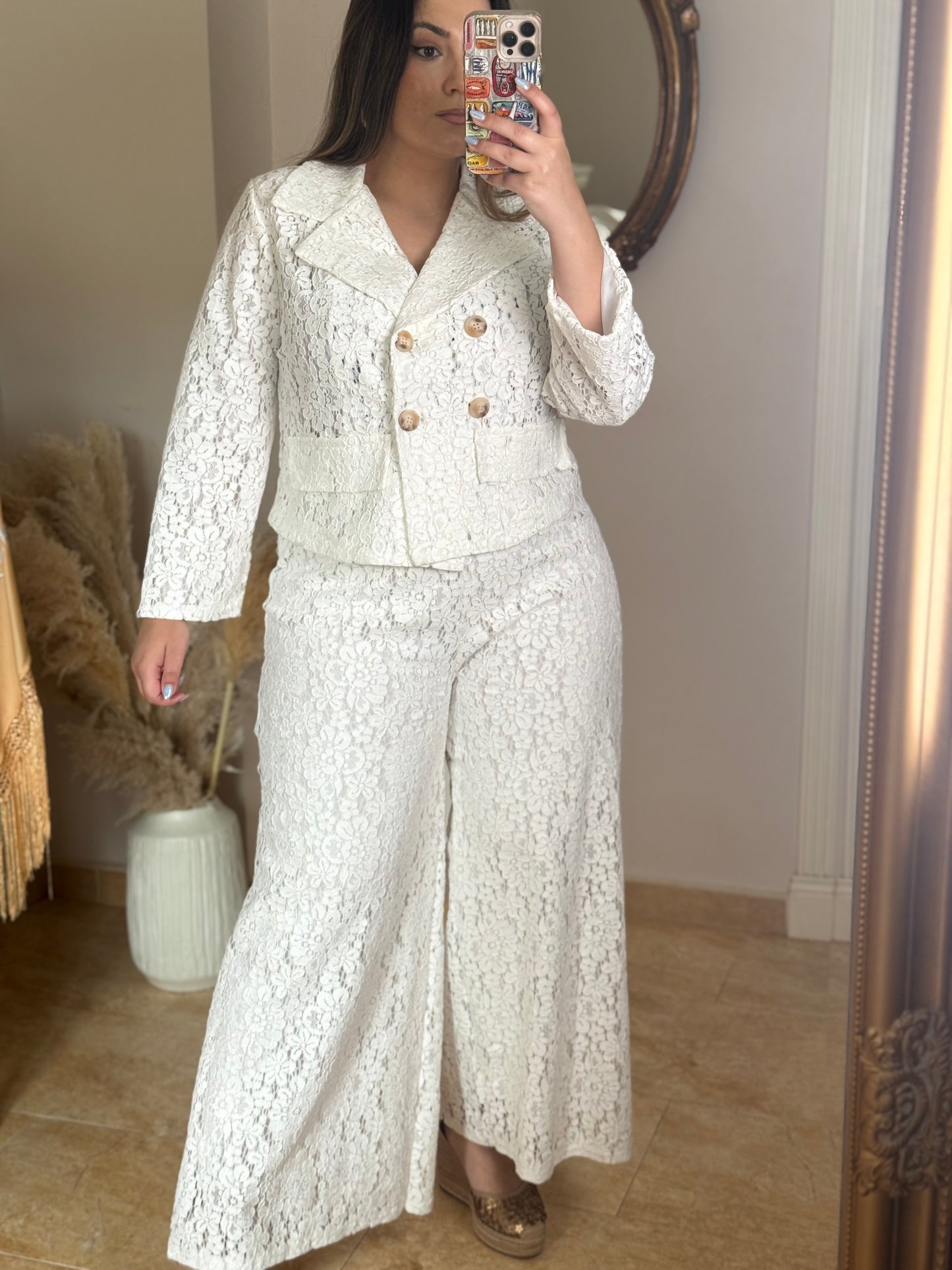 Traje Encaje Marfil