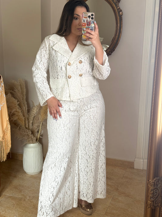 Traje Encaje Marfil