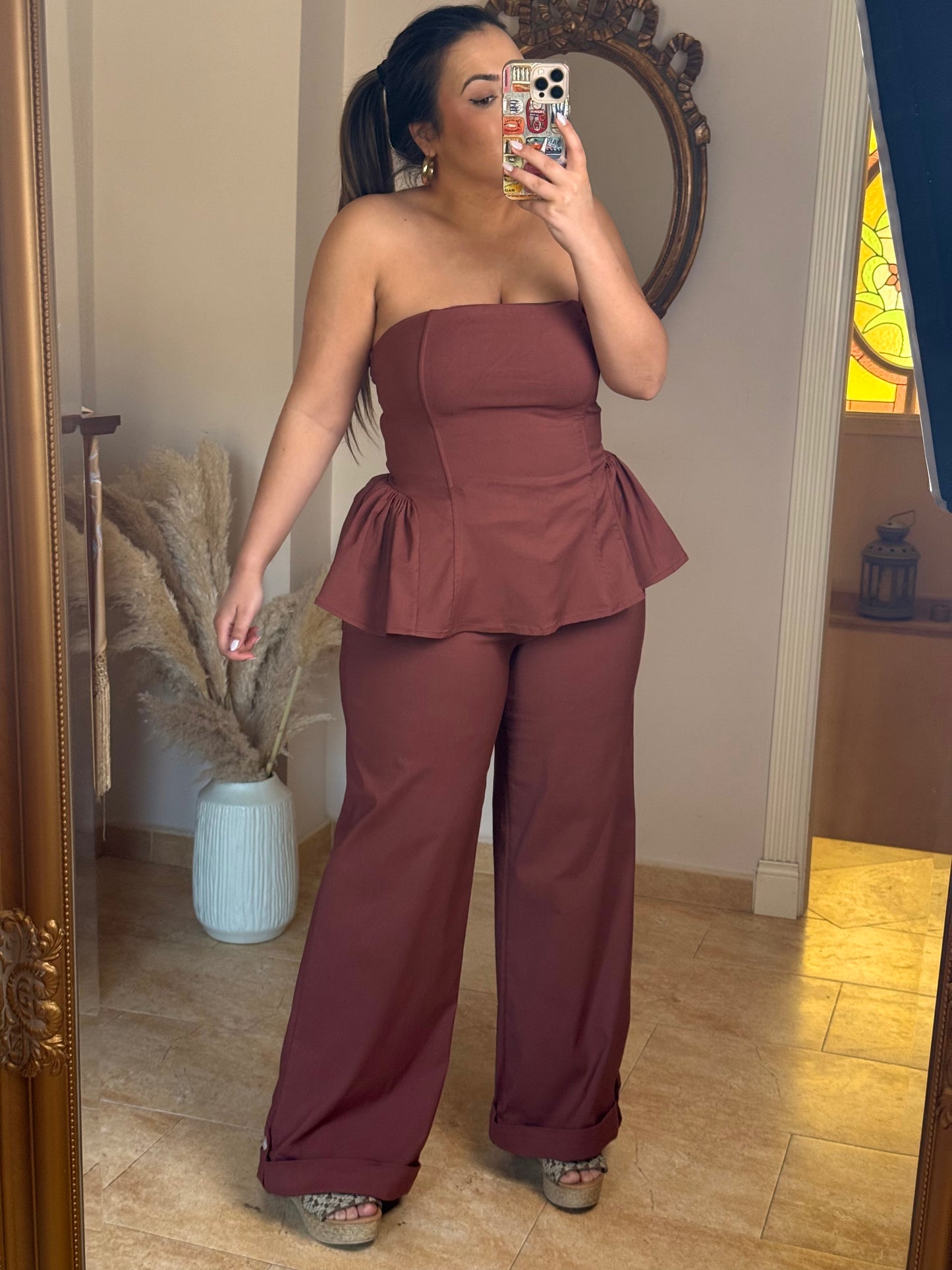 Top Peplum Palabra de Honor LUMINA