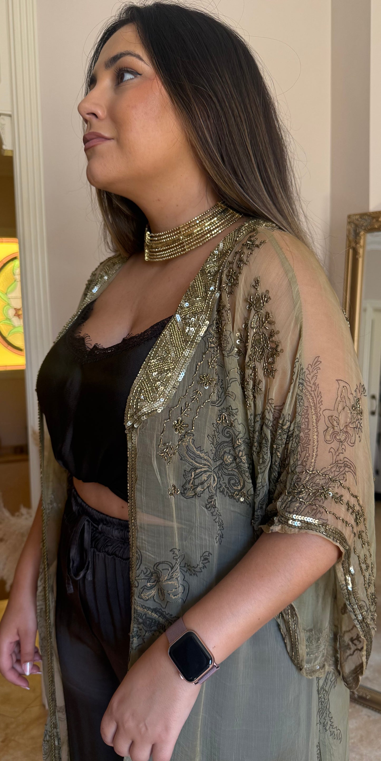 Kimono Esmeralda Lentejuelas