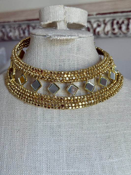 Choker Oro Espejos