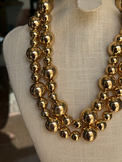 Collar Esferas Doradas