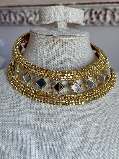 Choker Oro Espejos