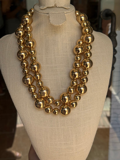 Collar Esferas Doradas