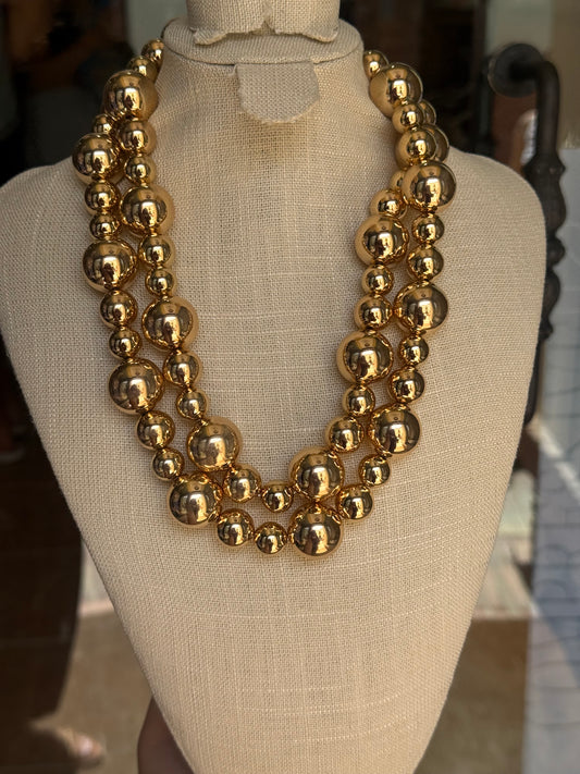 Collar Esferas Doradas