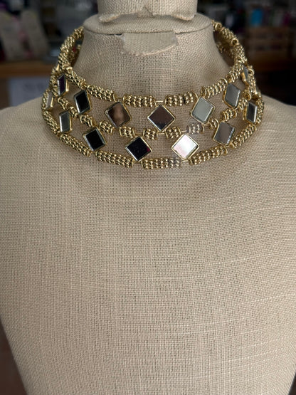 Choker Espejo Doble Rombo