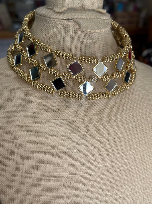 Choker Espejo Doble Rombo