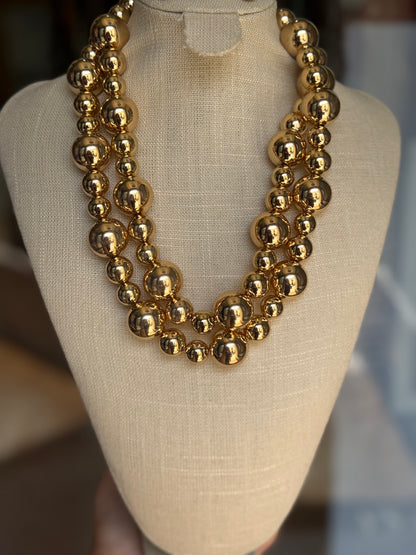 Collar Esferas Doradas