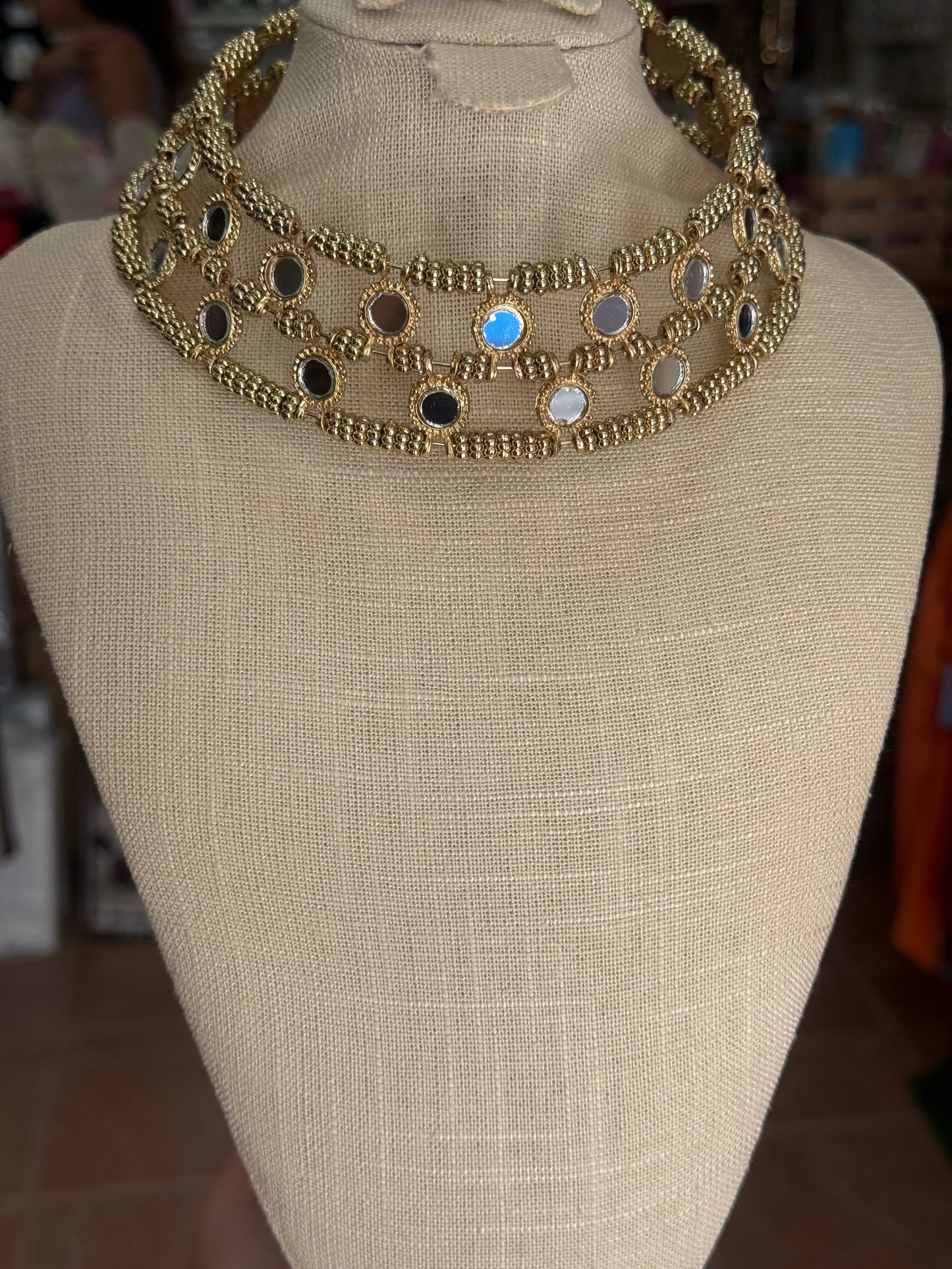 Choker Espejo Círculos
