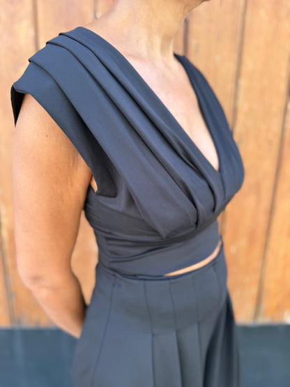 Conjunto Estructurado Licra Negro