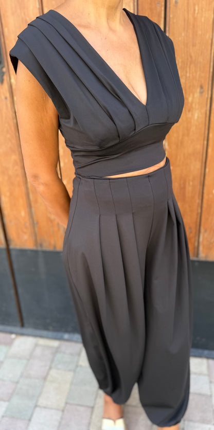 Conjunto Estructurado Licra Negro