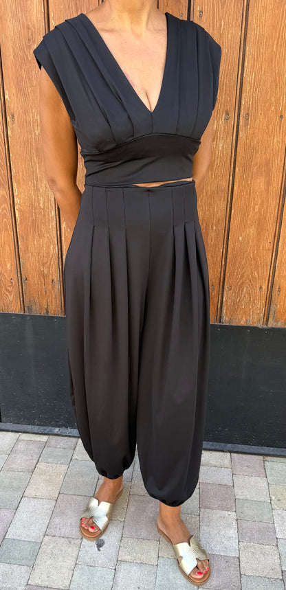 Conjunto Estructurado Licra Negro