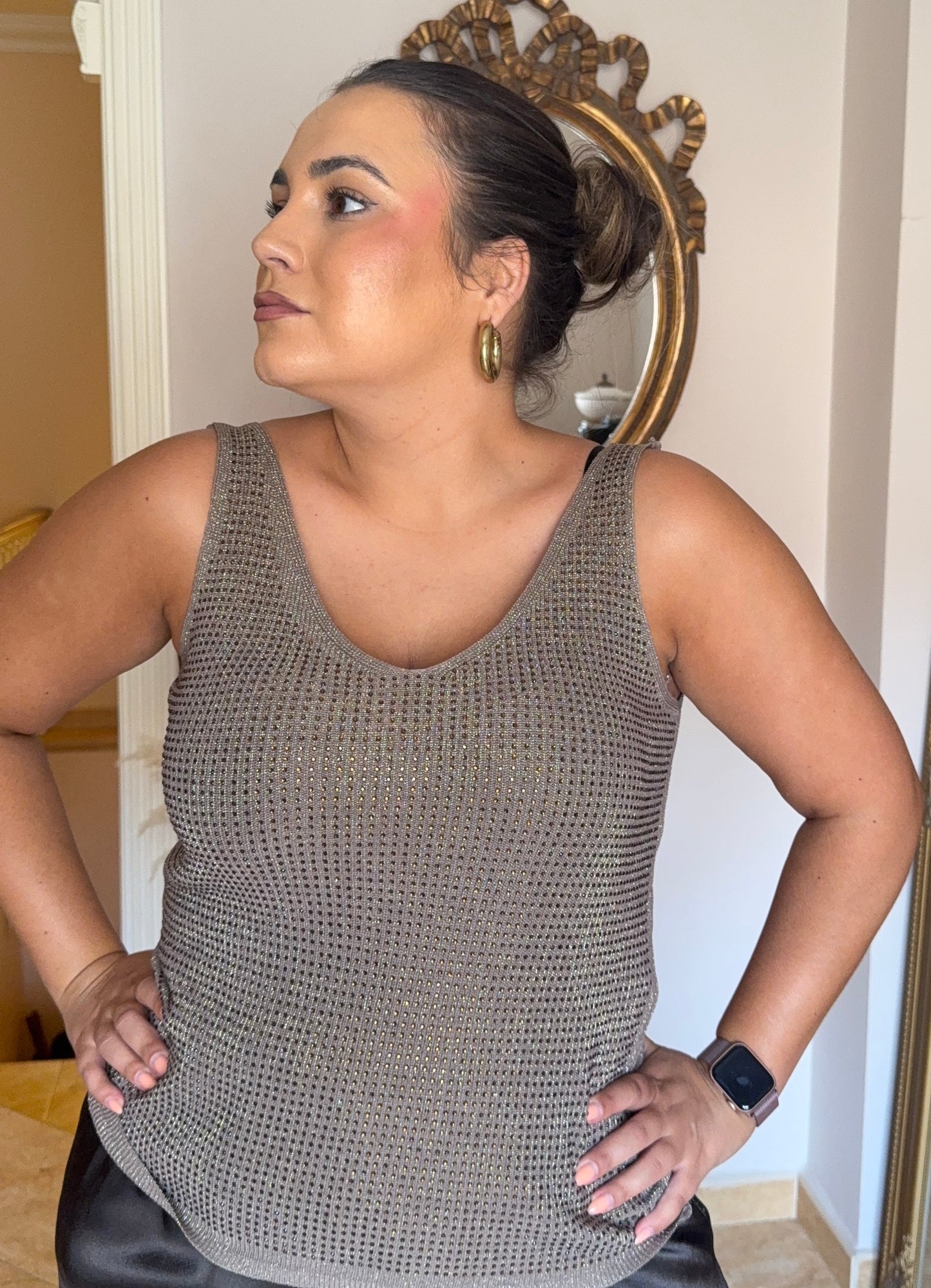 Top Hilo Strass Topo