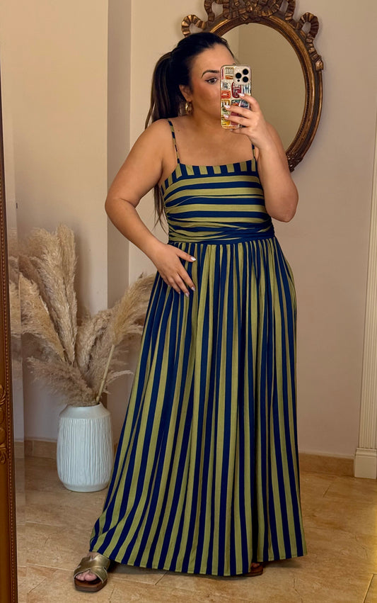 Vestido Amalfi Verde y Azul