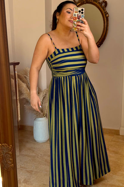Vestido Amalfi Verde y Azul