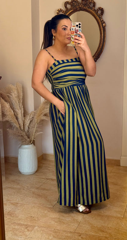 Vestido Amalfi Verde y Azul