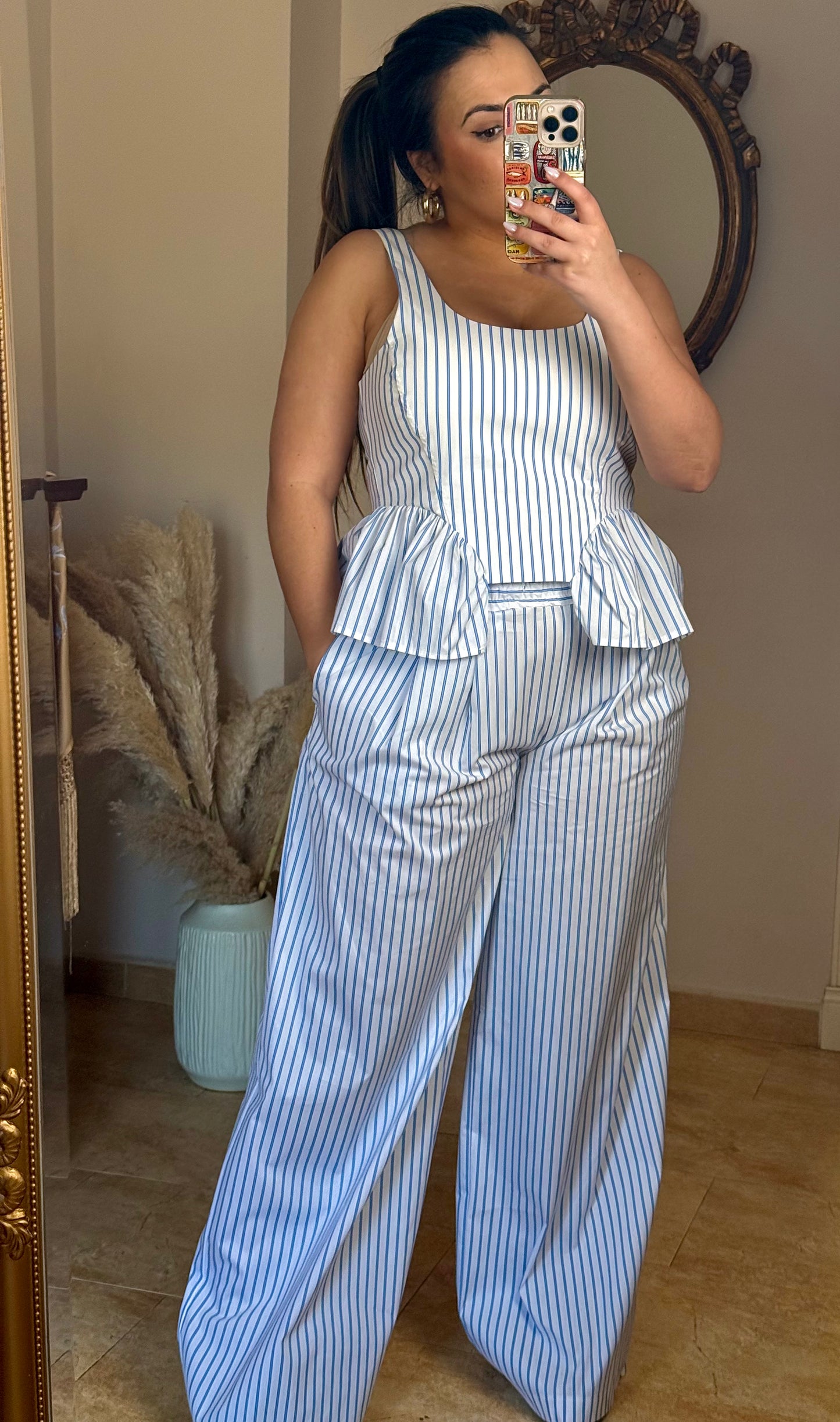 Conjunto Rayas Azul LUMINA