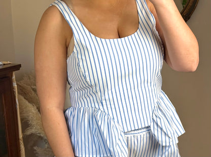 Conjunto Rayas Azul LUMINA