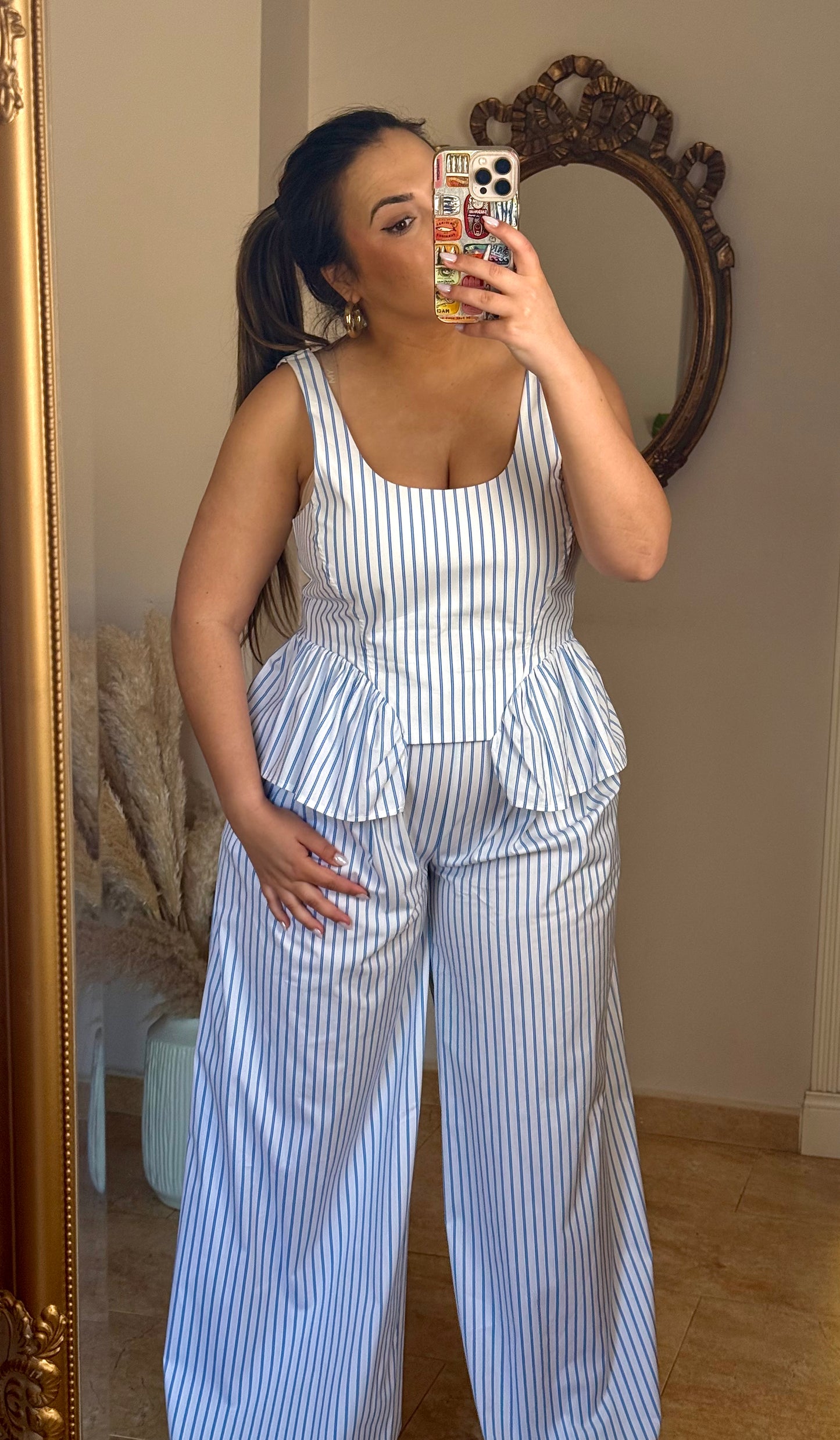 Conjunto Rayas Azul LUMINA