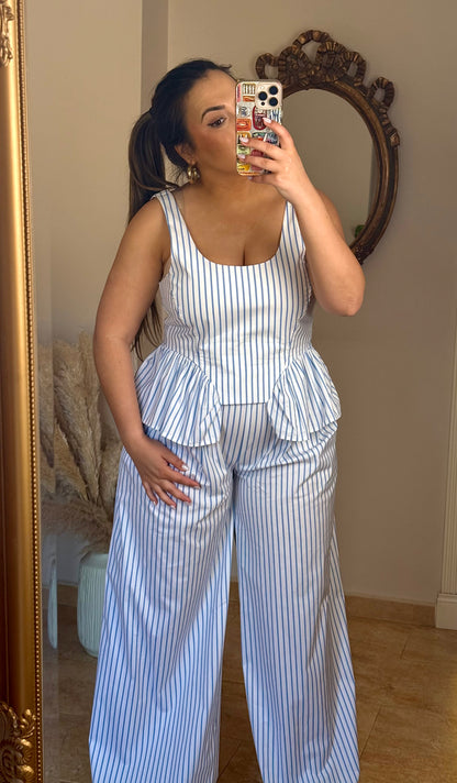 Conjunto Rayas Azul LUMINA
