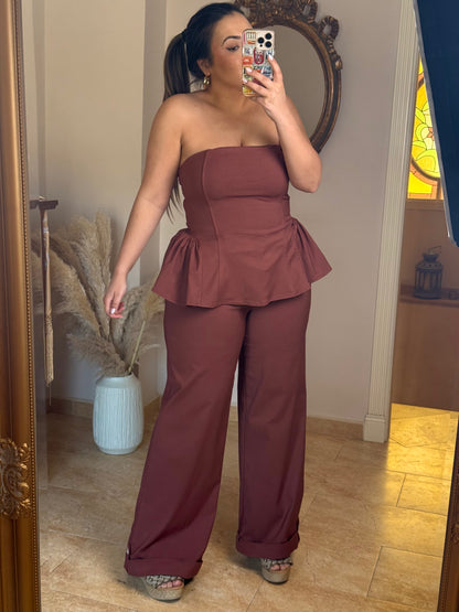 Top Peplum Palabra de Honor LUMINA