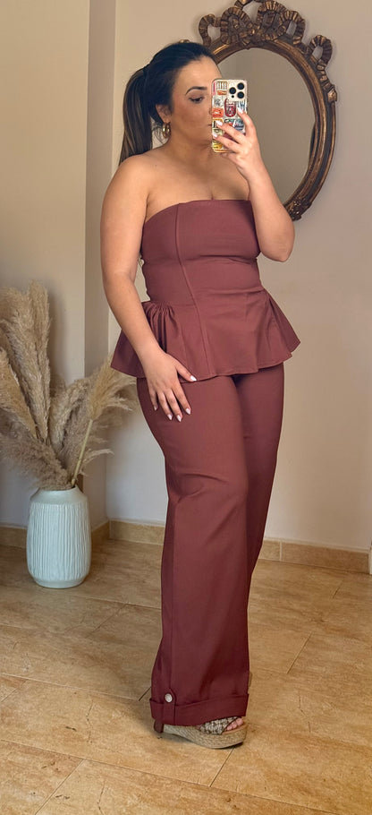 Top Peplum Palabra de Honor LUMINA