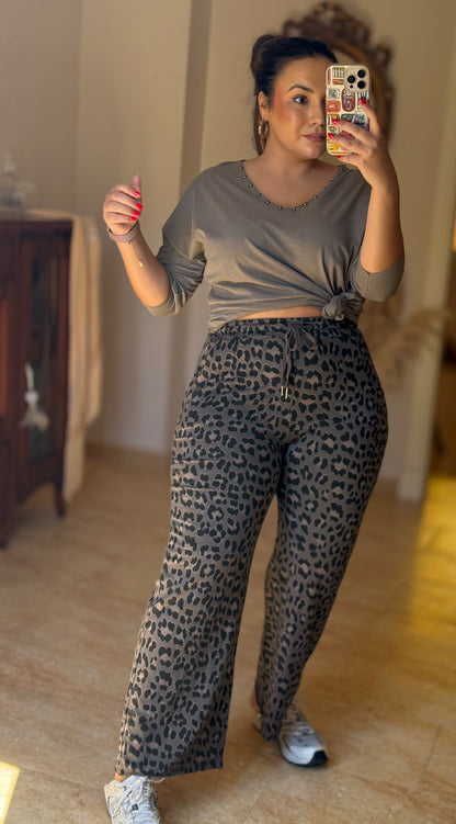 Pantalón Leo Algodón Topo