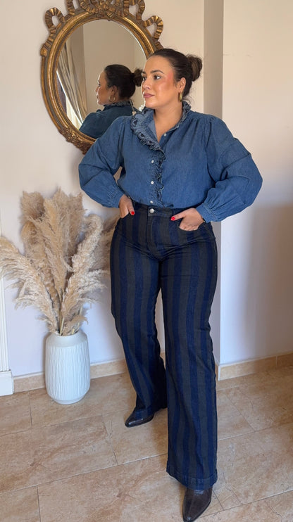 Vaquero Wide Leg Rayas