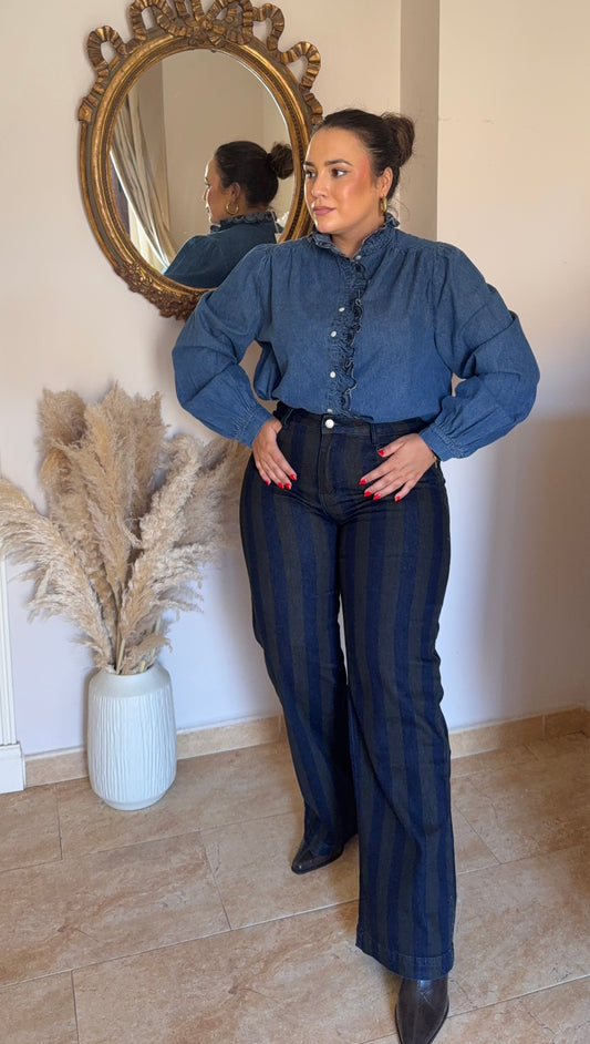Vaquero Wide Leg Rayas