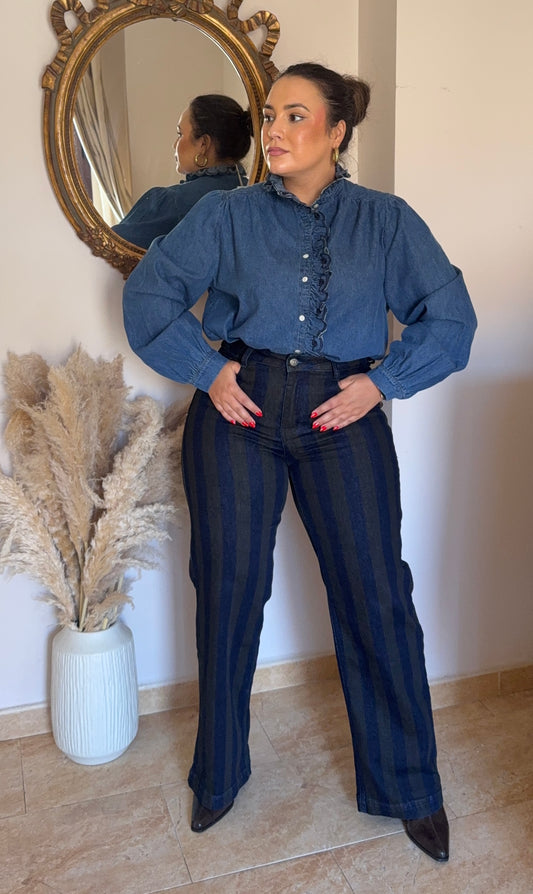 Vaquero Wide Leg Rayas