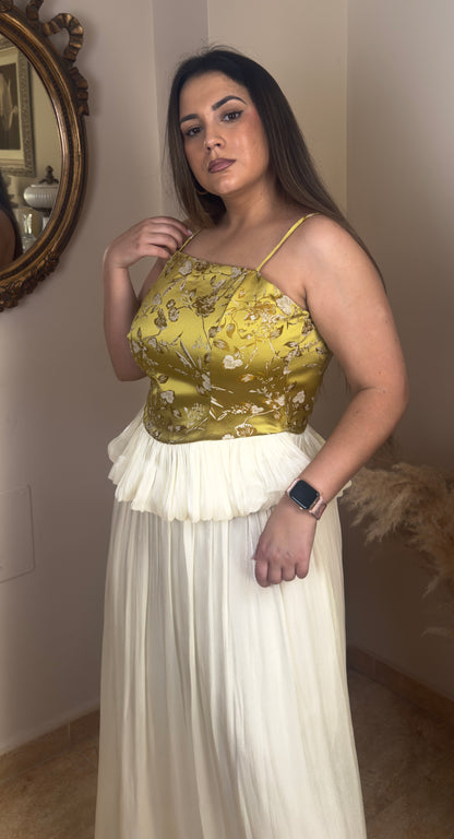 Conjunto Satinado Floral