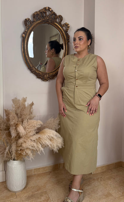 Vestido Button Verde
