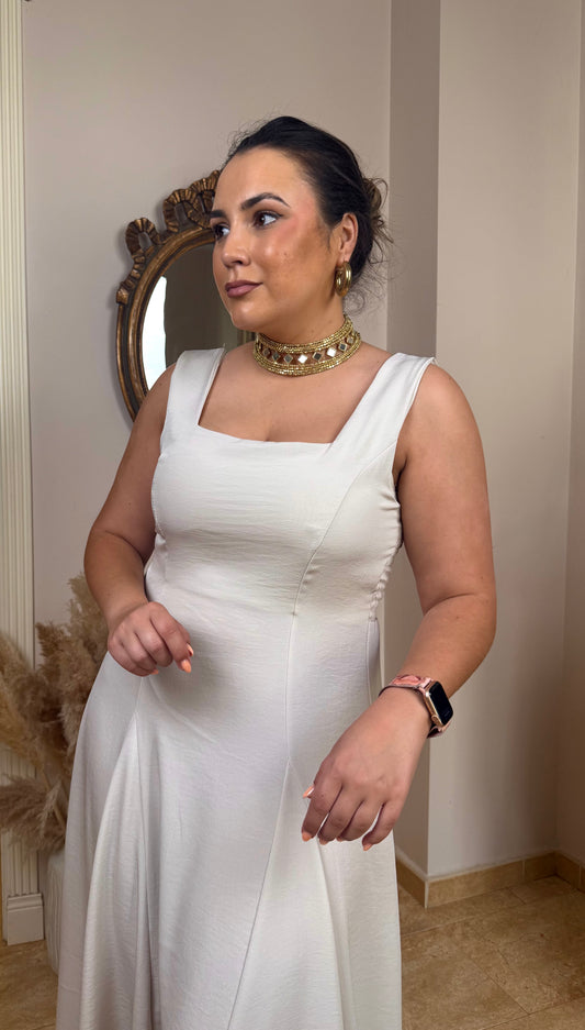 Vestido Midi Fluido Satinado