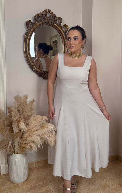 Vestido Midi Fluido Satinado