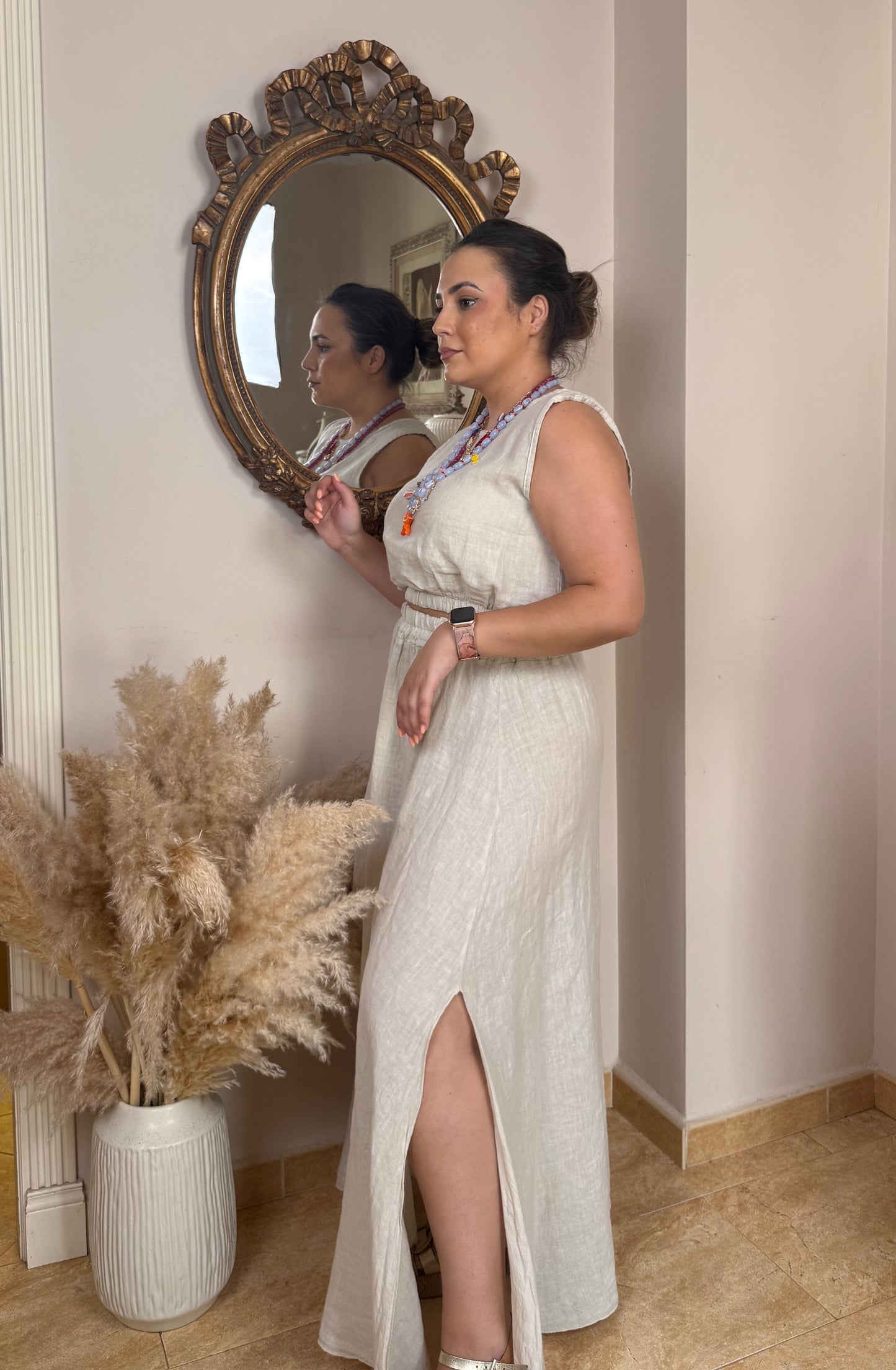 Conjunto Lino Natura Beige