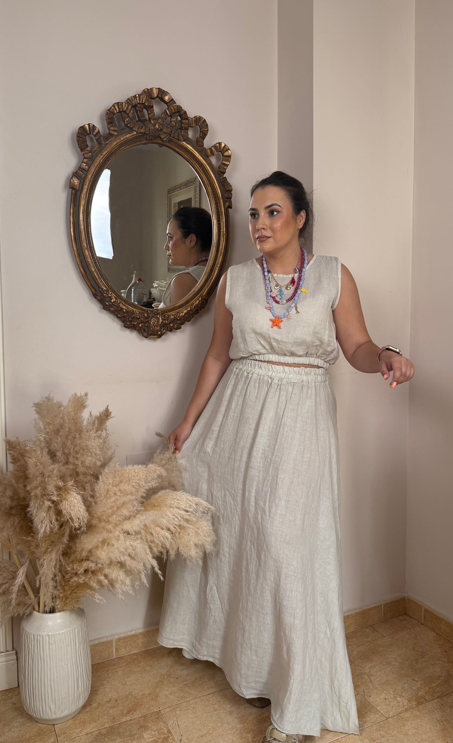 Conjunto Lino Natura Beige