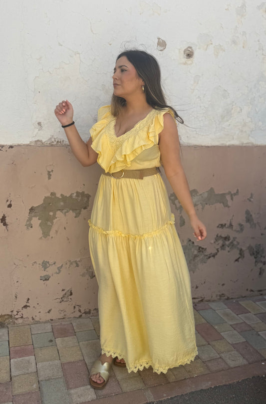 Vestido Boho Amarillo