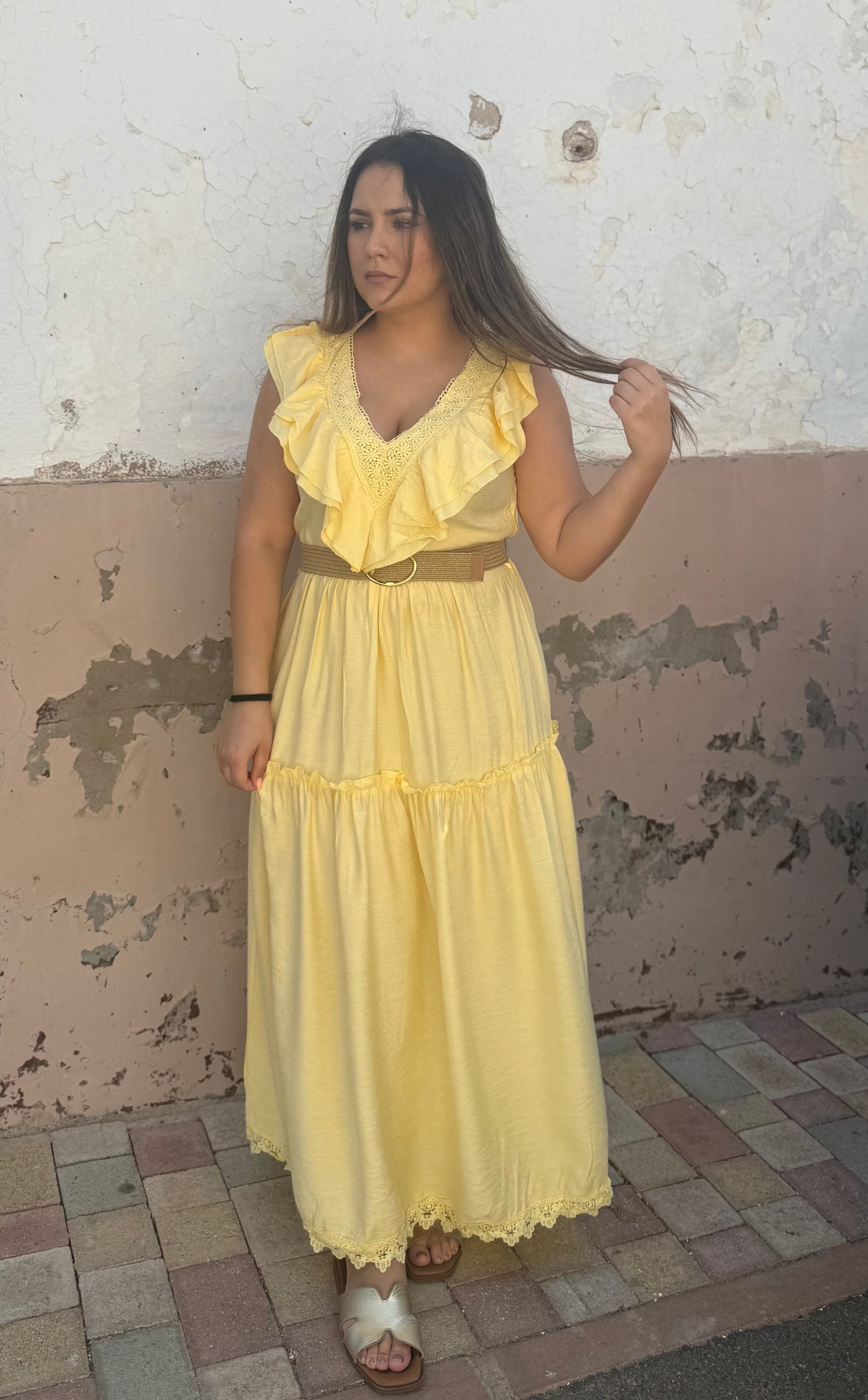 Vestido Boho Amarillo