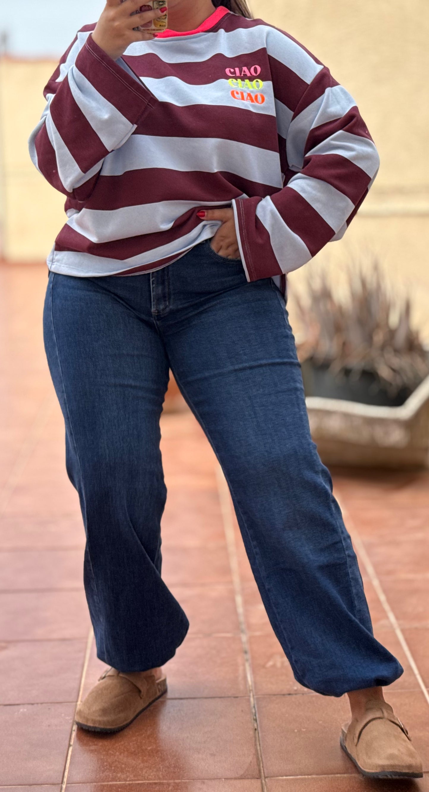Pantalón Bombacho Denim
