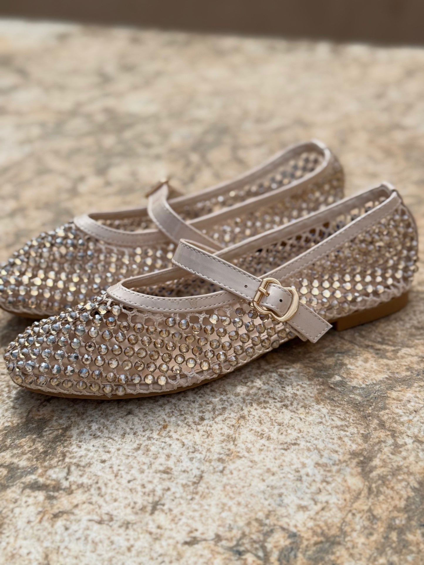 Bailarinas Brillo Beige