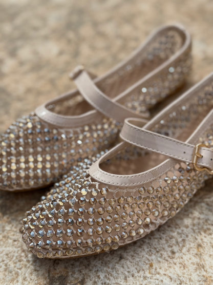 Bailarinas Brillo Beige
