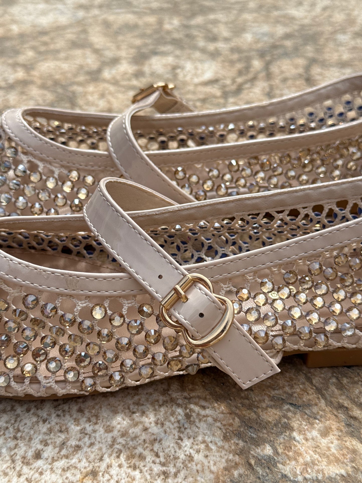 Bailarinas Brillo Beige