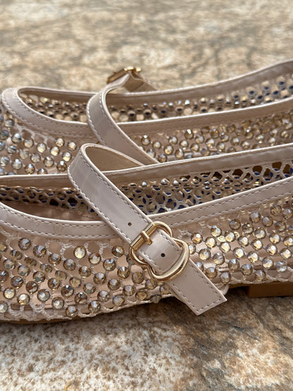 Bailarinas Brillo Beige