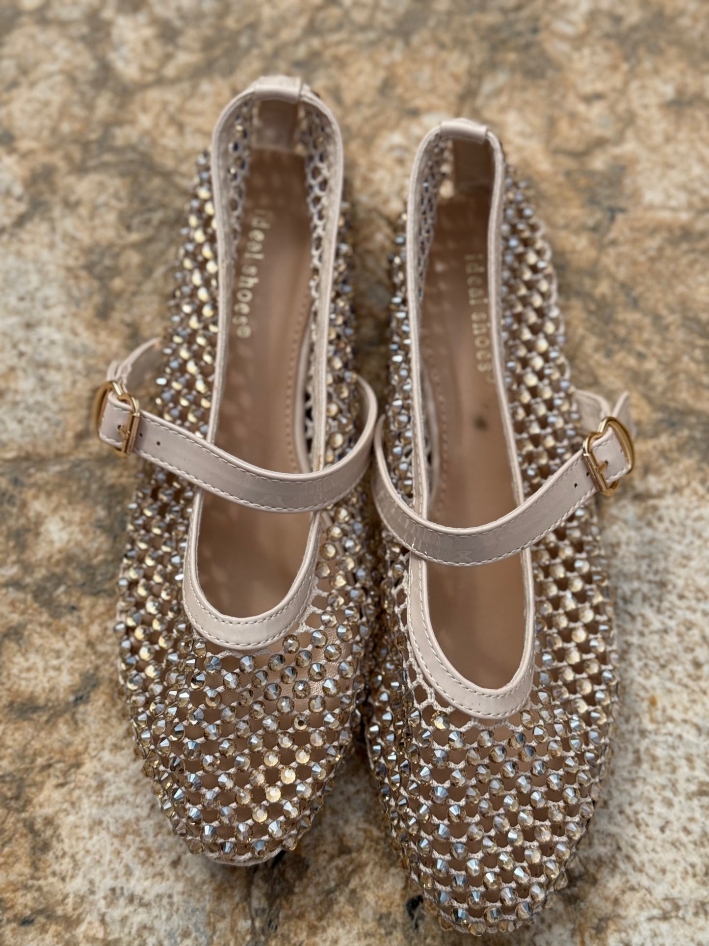 Bailarinas Brillo Beige