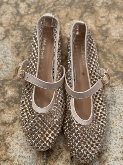 Bailarinas Brillo Beige