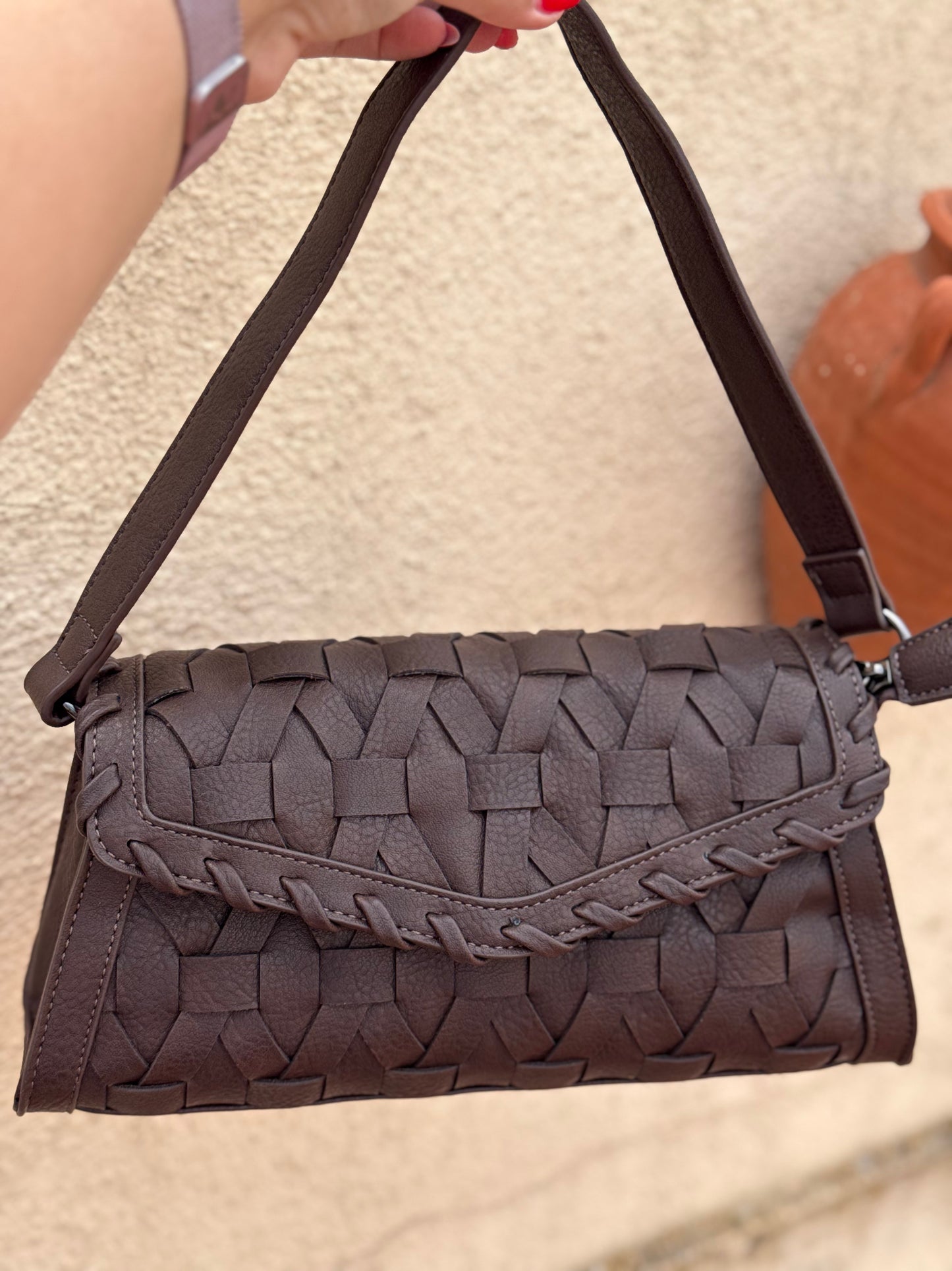 Bolso Trenzado Chocolate