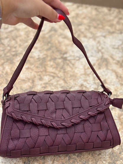 Bolso Trenzado Burdeos