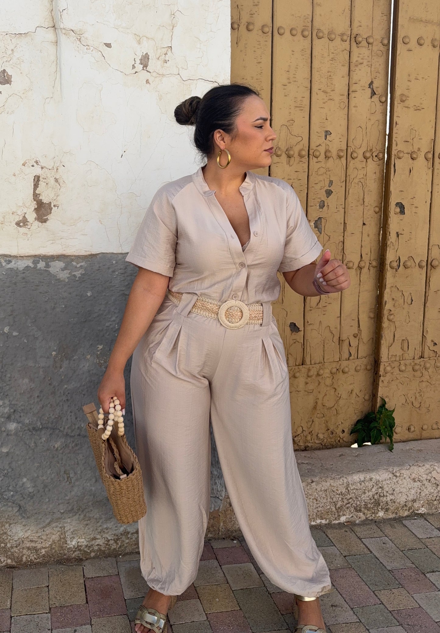 Mono Largo Bombacho Beige