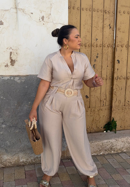Mono Largo Bombacho Beige
