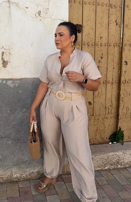 Mono Largo Bombacho Beige